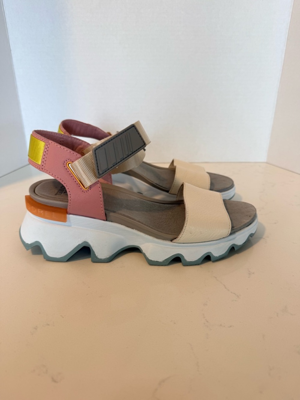 Sorel Kinetic Sandal II Sport Platform Sandals Multi Color Size 8 - Picture 2 of 6